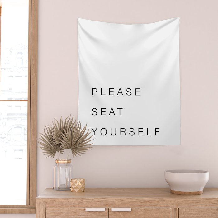 Please Seat Yourself Wall Tapestry Gallery Image 2