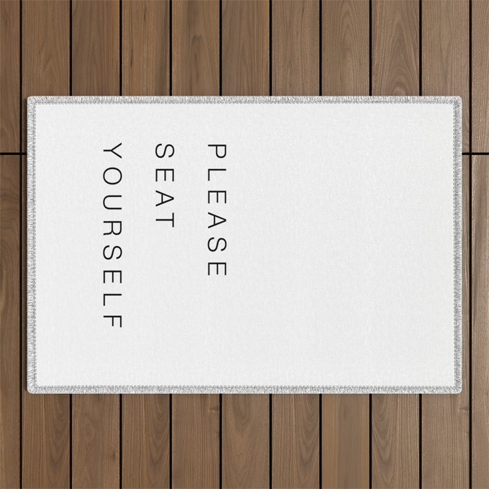 Please Seat Yourself Outdoor Rug Gallery Image 1
