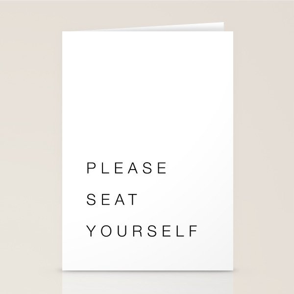 Please Seat Yourself Stationery Card Gallery Image 2