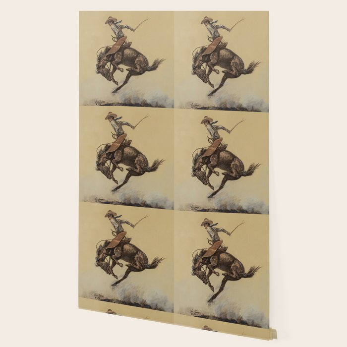 Bucking Horse Western Art by Will James Wallpaper Gallery Image 2