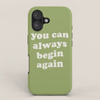 Begin Again Green iPhone Case Gallery Image 1