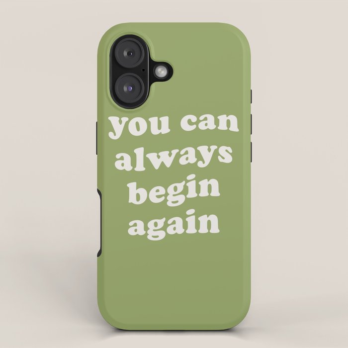Begin Again Green iPhone Case Gallery Image 1
