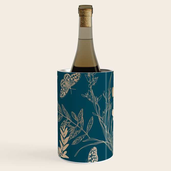 Exotic Florals and Butterflies Wine Chiller Gallery Image 1