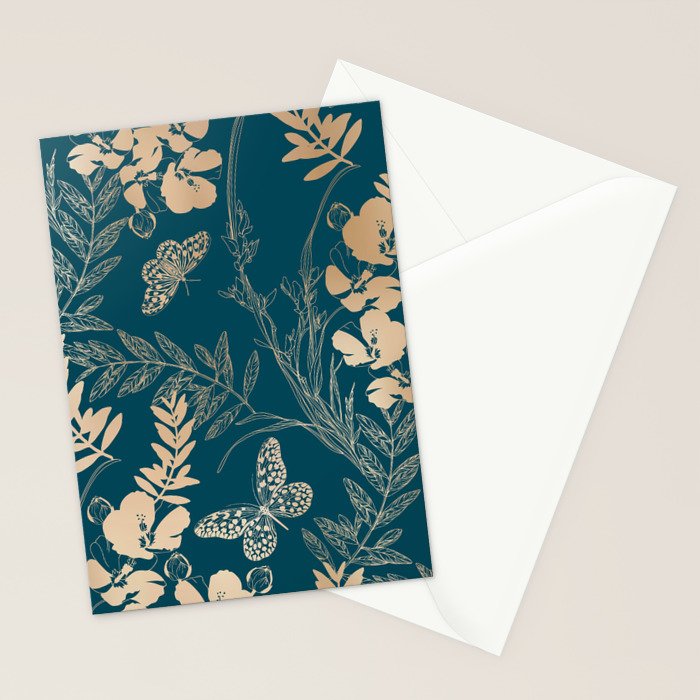Exotic Florals and Butterflies Stationery Card Gallery Image 2
