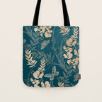 Exotic Florals and Butterflies Tote Bag Gallery Image 1