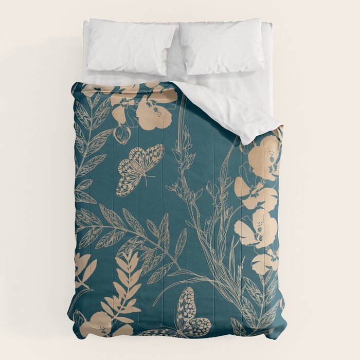 Exotic Florals and Butterflies Comforter Gallery Image 6
