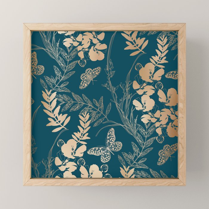 Exotic Florals and Butterflies Mini Art Print Gallery Image 1