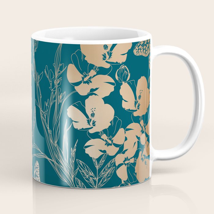 Exotic Florals and Butterflies Coffee Mug Gallery Image 1