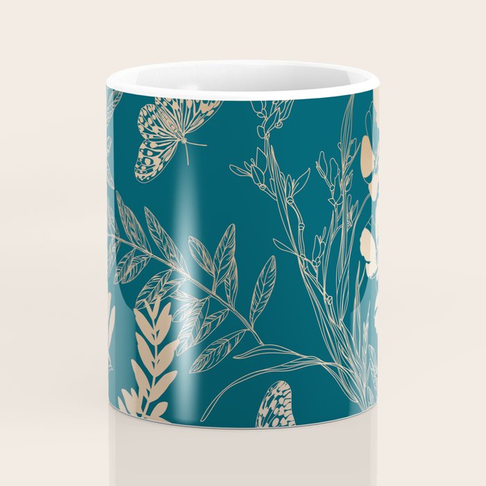 Exotic Florals and Butterflies Coffee Mug Gallery Image 4