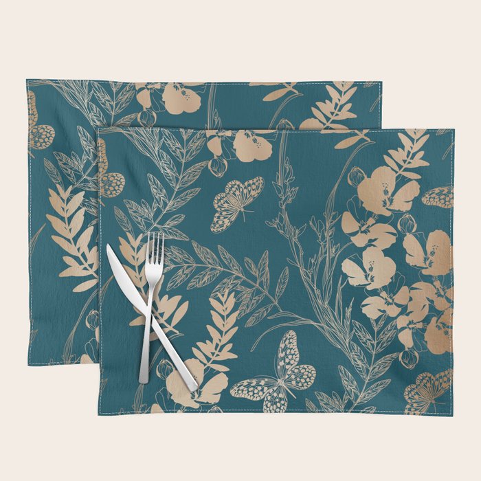 Exotic Florals and Butterflies Placemat Gallery Image 1
