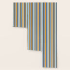 Vertical Stripes Variable Contemporary Retro Modern Pattern in Blue and Honey Mustard Wallpaper Gallery Image 3