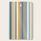 Vertical Stripes Variable Contemporary Retro Modern Pattern in Blue and Honey Mustard Cutting Board Gallery Image 1