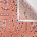 Vintage Distressed Pink Iranian Silk Wall Tapestry Gallery Image 3