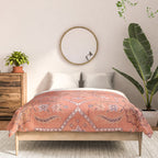 Vintage Distressed Pink Iranian Silk Comforter Gallery Image 3