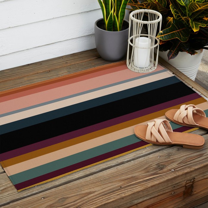 Colorful Pages IX Outdoor Rug Gallery Image 2