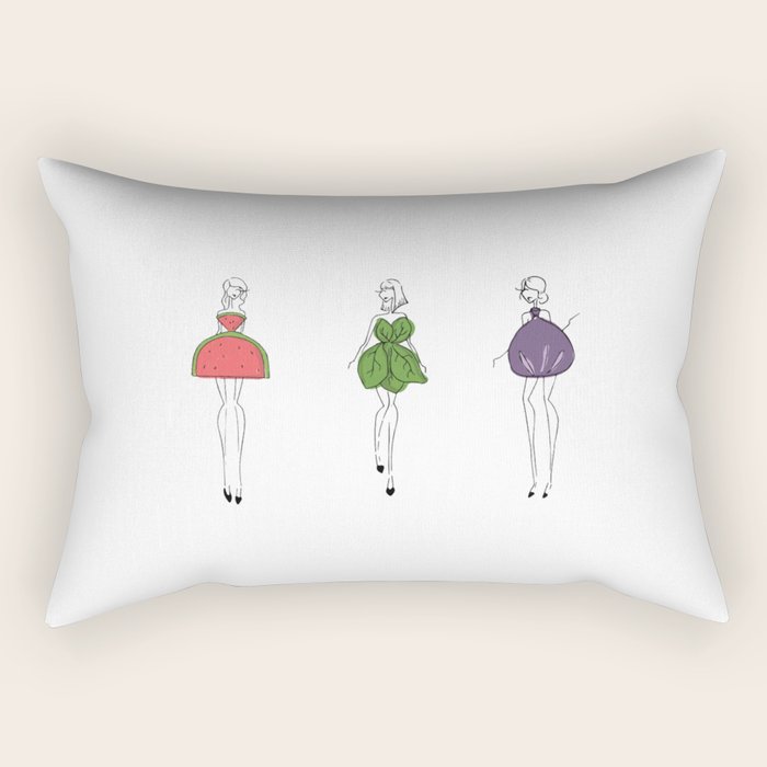 Foodie Ladies Rectangular Pillow Gallery Image 1