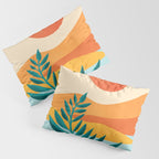 Mountain Sunset Colorful Landscape Illustration Pillow Sham Gallery Image 3