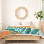Mountain Sunset Colorful Landscape Illustration Duvet Cover Gallery Image 3