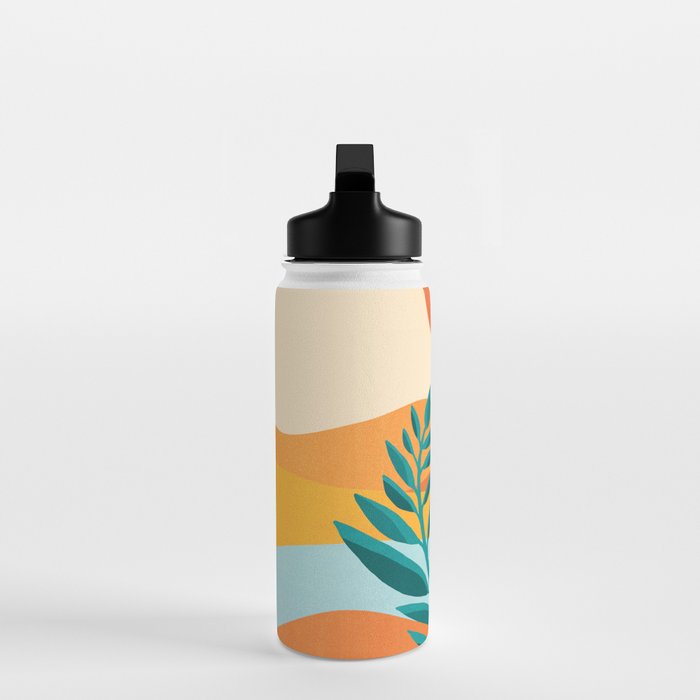 Mountain Sunset Colorful Landscape Illustration Water Bottle Gallery Image 3