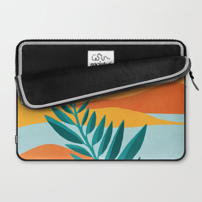 Mountain Sunset Colorful Landscape Illustration Laptop Sleeve Gallery Image 2