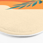 Mountain Sunset Colorful Landscape Illustration Bath Mat Gallery Image 3
