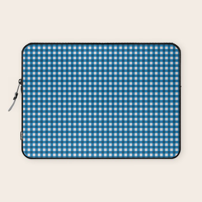 Classic Mini Check in Blue and White Laptop Sleeve Gallery Image 1