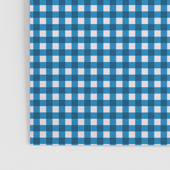 Classic Mini Check in Blue and White Poster Gallery Image 3