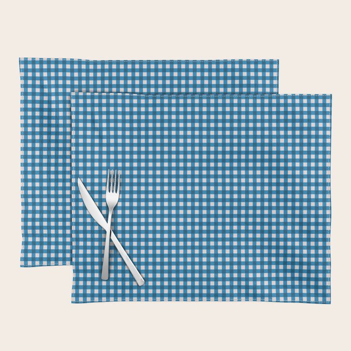 Classic Mini Check in Blue and White Placemat Gallery Image 1