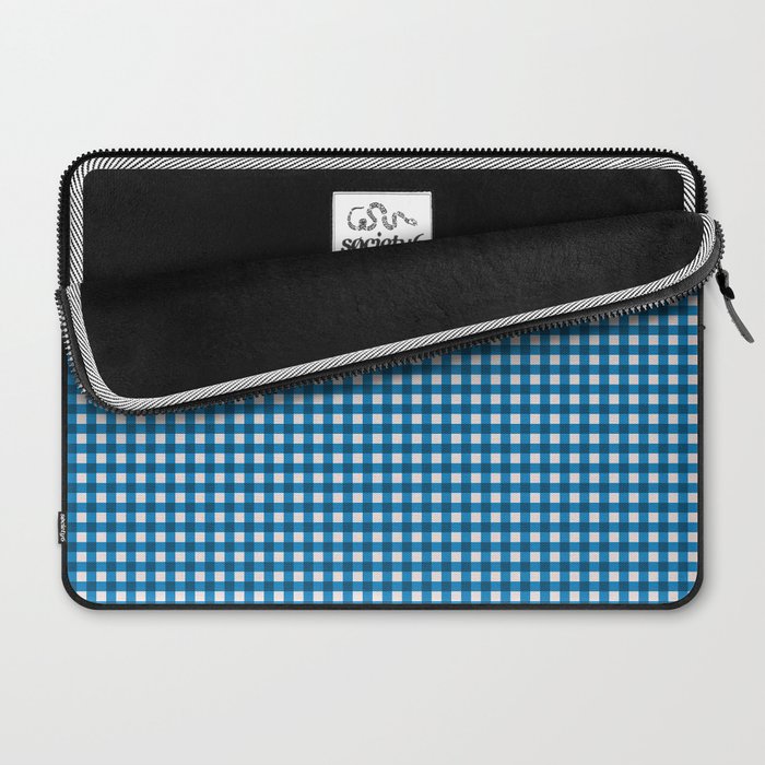 Classic Mini Check in Blue and White Laptop Sleeve Gallery Image 2