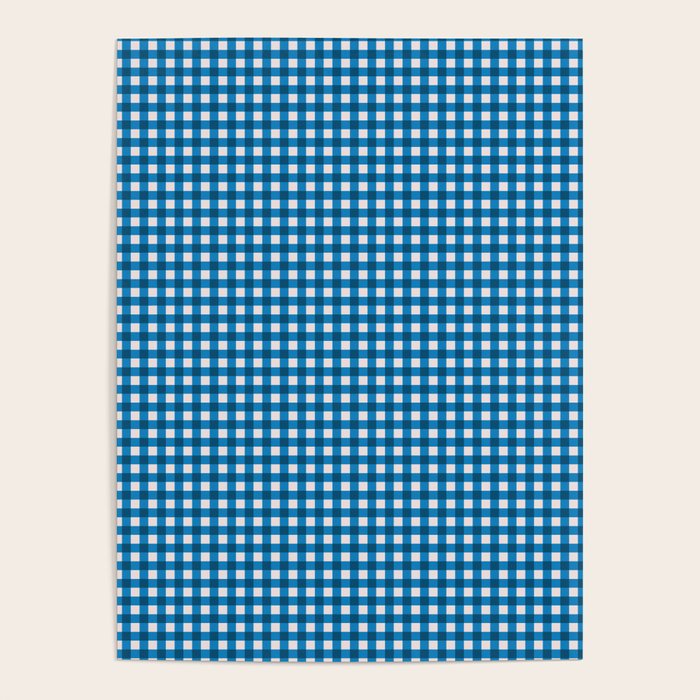 Classic Mini Check in Blue and White Poster Gallery Image 4