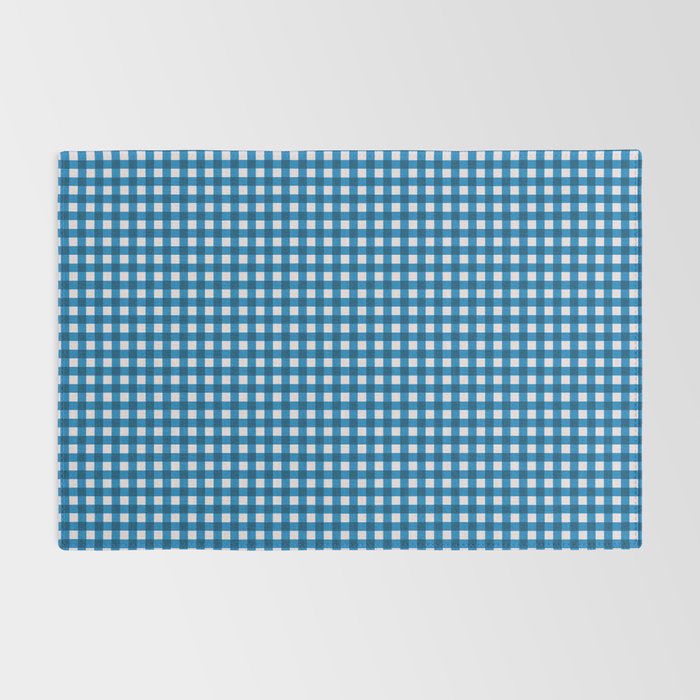 Classic Mini Check in Blue and White Rug Gallery Image 2