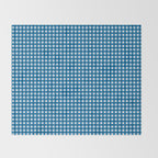 Classic Mini Check in Blue and White Throw Blanket Gallery Image 2