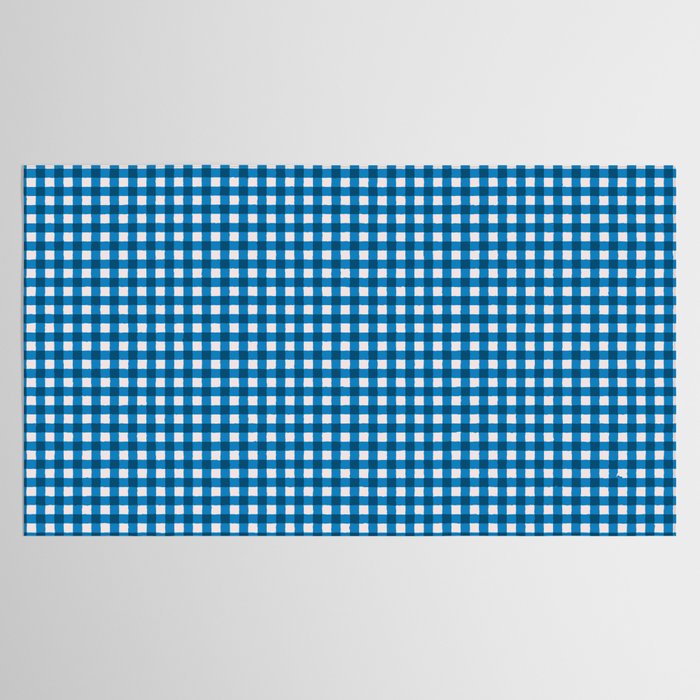 Classic Mini Check in Blue and White Tablecloth Gallery Image 2