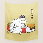 Fast Food Cat Wall Tapestry Gallery Image 4