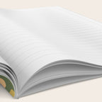 Scandi Floral Grid Retro Flower Pattern in Mossy Olive Green and Orange Notebook Gallery Image 2