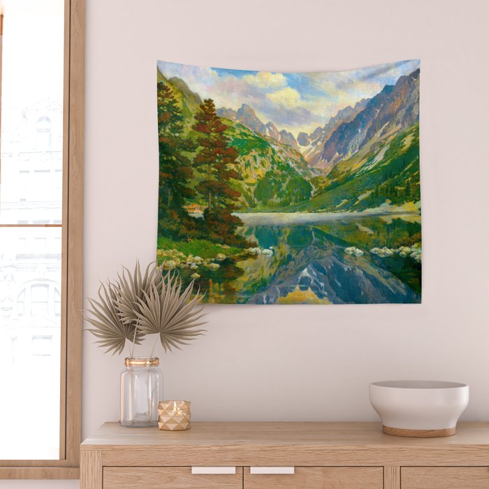 PopradskeÌ pleso, William Forberger Wall Tapestry Gallery Image 2