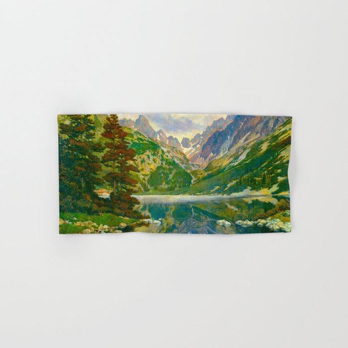 PopradskeÌ pleso, William Forberger Bath Towel Gallery Image 1