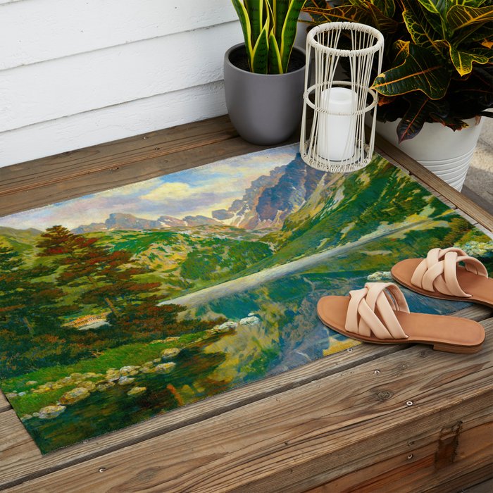 PopradskeÌ pleso, William Forberger Outdoor Rug Gallery Image 2