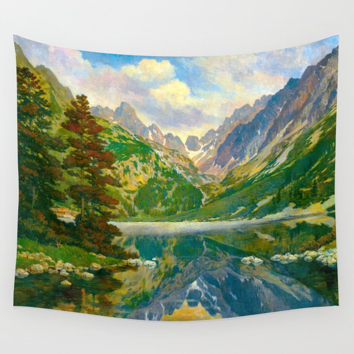PopradskeÌ pleso, William Forberger Wall Tapestry Gallery Image 4