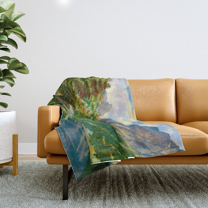 PopradskeÌ pleso, William Forberger Throw Blanket Gallery Image 1