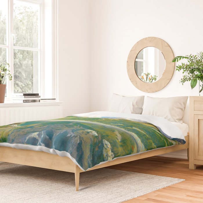 PopradskeÌ pleso, William Forberger Duvet Cover Gallery Image 2