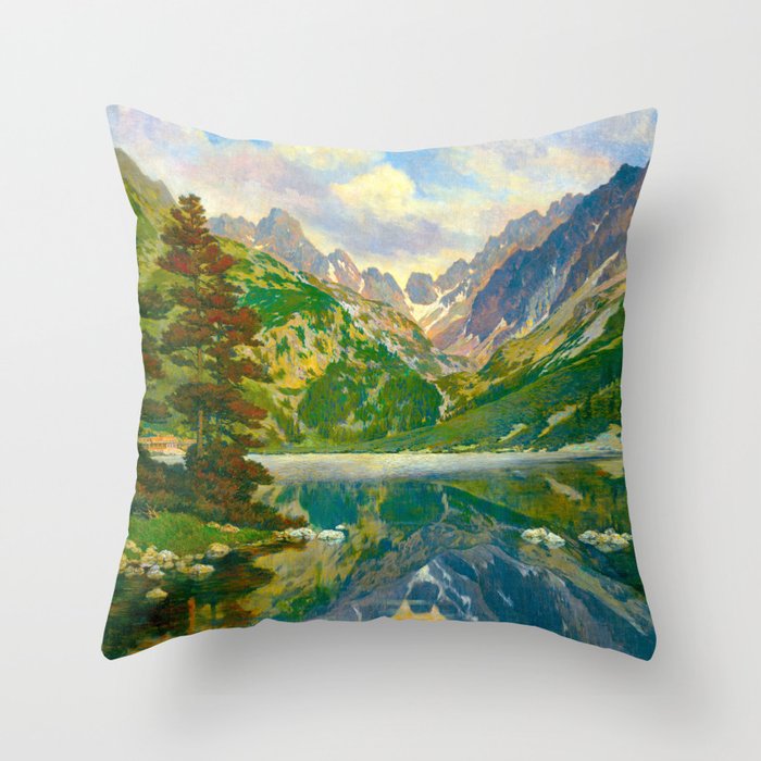 PopradskeÌ pleso, William Forberger Throw Pillow Gallery Image 1