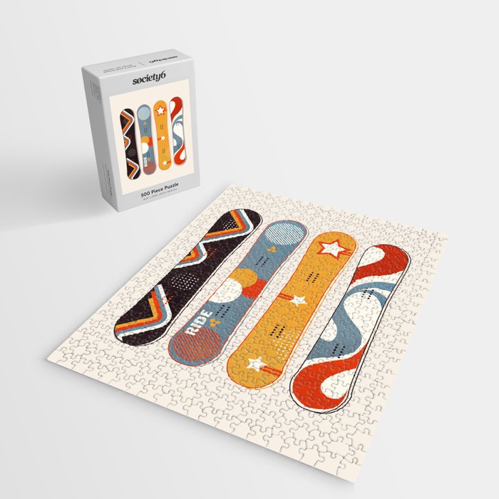 Retro Snowboards  Jigsaw Puzzle Gallery Image 2