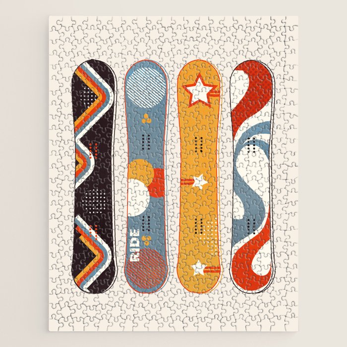 Retro Snowboards  Jigsaw Puzzle Gallery Image 1