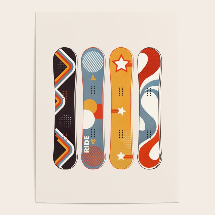 Retro Snowboards  Poster Gallery Image 1