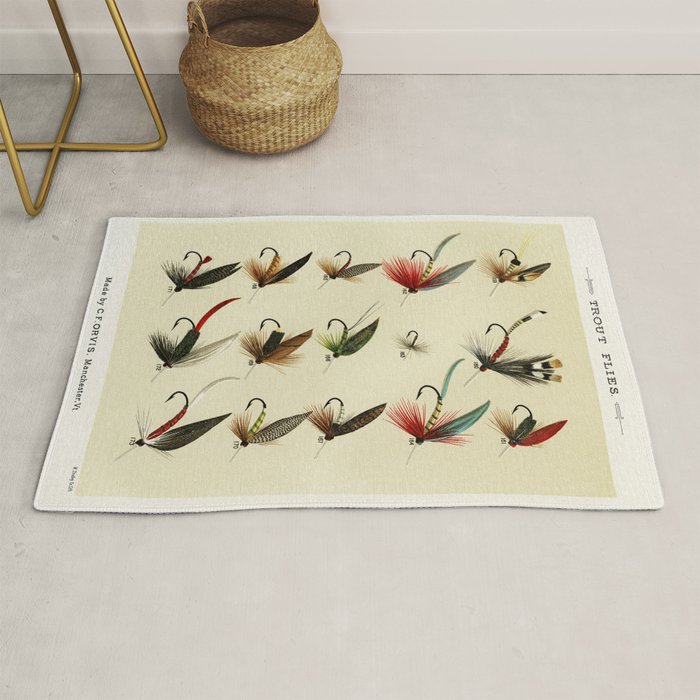 Angler Fishing Lure - Trout Fly Fishing Rug Gallery Image 1