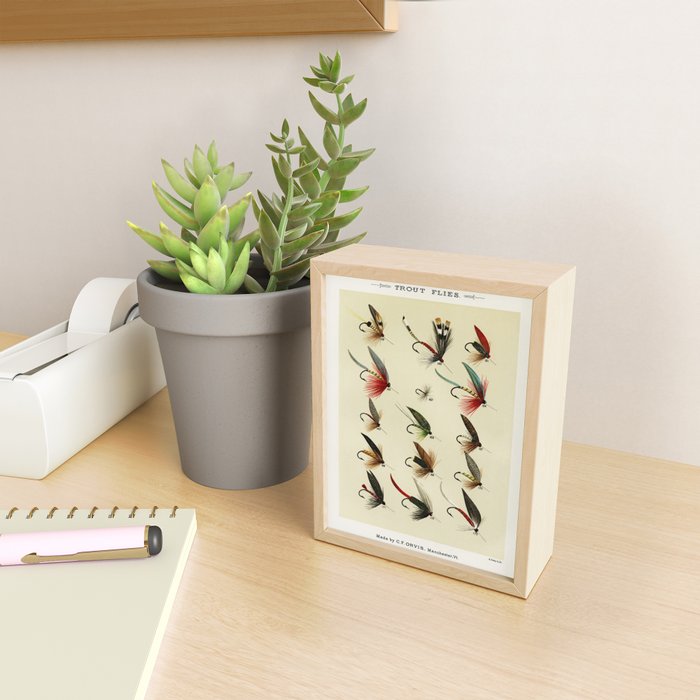 Angler Fishing Lure - Trout Fly Fishing Mini Art Print Gallery Image 2