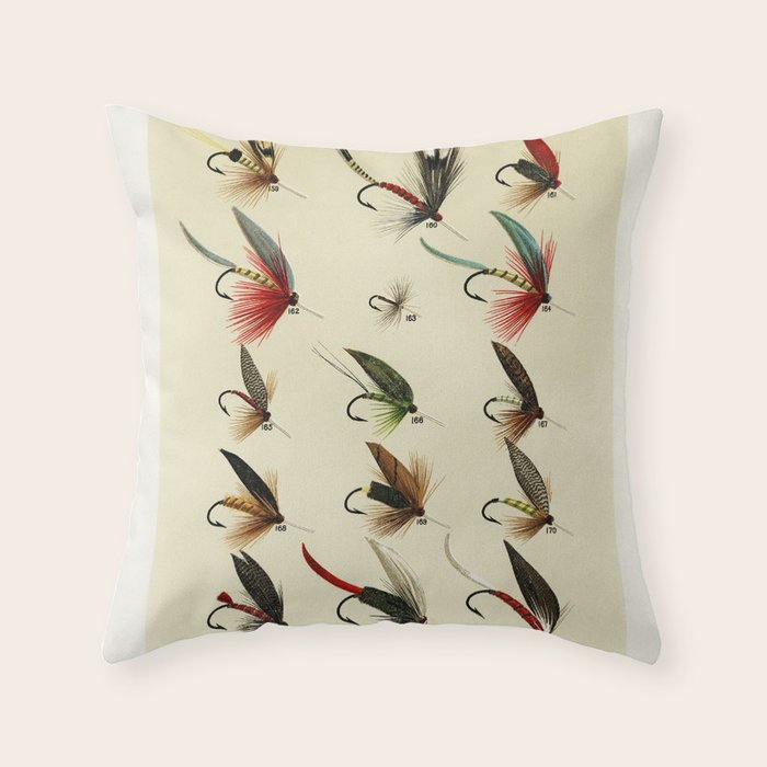 Angler Fishing Lure - Trout Fly Fishing Throw Pillow Gallery Image 6