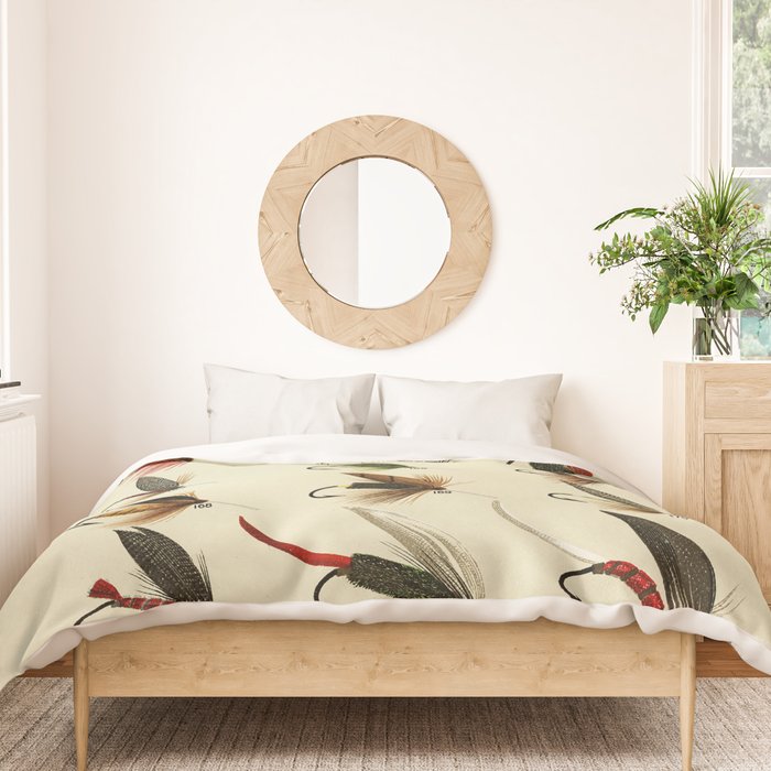 Angler Fishing Lure - Trout Fly Fishing Duvet Cover Gallery Image 3