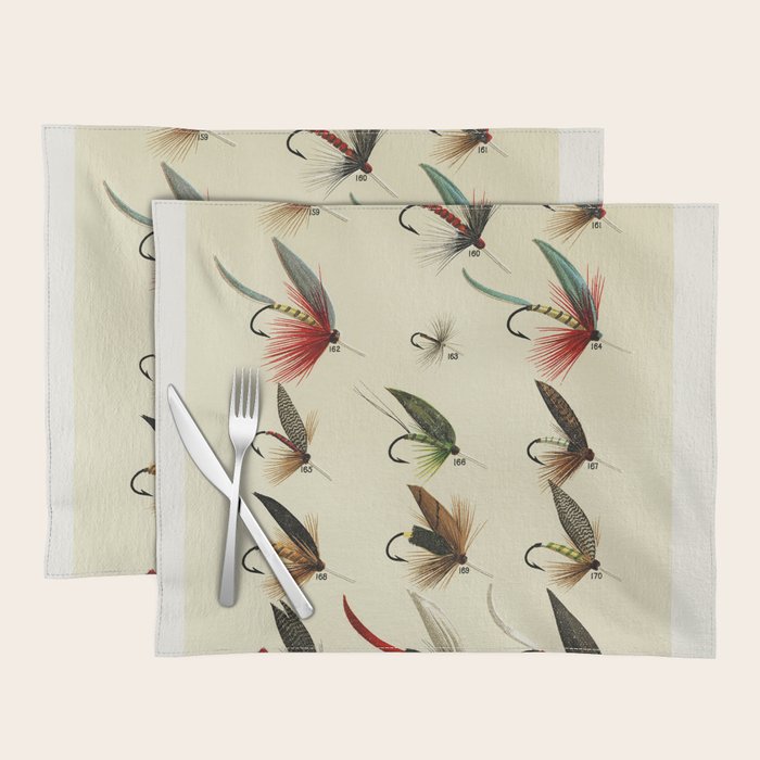 Angler Fishing Lure - Trout Fly Fishing Placemat Gallery Image 1